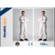 Anti 2019-nCoV 60g Disposable Protective Coveralls With Hood Tape Nonwoven White