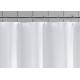 Pure Cotton Shower Curtains , Mini Ruffled Ticking Stripe White Shower Curtain