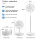 Wall Installation Pedestal Stand Custom Folding Fans With AC Power Supply