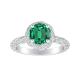 Halo Jewelry Round Cut Wedding Rings Lab Created Green Emerald Engagement Ring