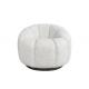 Functional Fabric Swivel Chair Plinth Boucle Pumpkin Arm Chair Tufted Beige