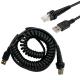 Coiled Rj45 To USB Data Cable , 3m Honeywell USB Cable For Barcode Scanner