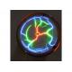 Colorful  Plasma Lightning Plate 2.5 Inch , Pocket Plasma Disk  With Battery For Kid Toy