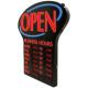 19 11/16 X 25 3/8 Digital Wall Mounted Neon Signs Open Business Hours Customize Neon  LED Signs