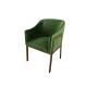Green velvet gold metal base hot sale simple design luxury dining chair