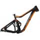 Mtb AM Mountain Bike Frame Black / Orange Color Smooth Welding 152mm Travel