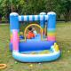 WholeSale Rainbow Kids Outdoor Party Bouncer Inflatable Bounce House with Gun Water Slide
