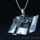 Fashion Top Trendy Stainless Steel Cross Necklace Pendant LPC59