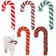 Crutch Vocalize Christmas Dog Rope Toy 6x8 Inch