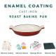 Enameled Cast Iron Oval Pan 26x15.5x4cm Special Shape Serve Desserts