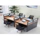 Modern Type MFC Panel Mesh Office Chair With Wheels Cubicle Office Table 4 Seater Office Workstation