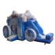 Durable Inflatable Slide And Bounce House , Frozen Carriage Bounce House Combo