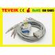 10 Lead Banana 4mm Schiller Ecg Holter Ekg Cable With Protection Resistor