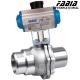 Pneumatic High Pressure Ball Valve Two Piece Stainless Steel Industrial Ball