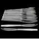 6.6''  disposable plastic PP knive fork and spoon set in clear lucite color