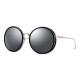 Women Scratch Resistant Sunglasses , Grey Blue Plastic Sunglasses Metal Temples