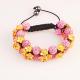 CZ crystal & alloy flower colorful 10mm Crystal Bangle Bracelets with lower