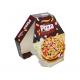 Custom Recyclable Kraft Pizza Box Eco-Friendly Food Packaging with Gold Foil Blue Logo Paperboard Material Glossy Lamination