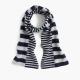 Girls Knitted Wool Scarf , Intarsia Custom Knit Scarves With Non Symmetric Stripe