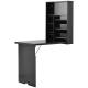 Black 36lbs Melamine Board Tomile Home Office Computer Table  With Bookshelf