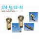 EM - M / EF - M Metric Spherical Rod Ends 2-Piece Metal To Metal For Construction