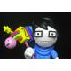 Glasses Boy Custom Action Figures Home Decoration With A Colourful Chopper