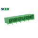 Green Color Male Pluggable Terminal Block With Right Angle 7.62mm 300V 18A