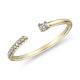 9k Yellow Gold Ultra Mini Diamond Pavé Open Stackable Fashion Ring in 14k Yellow Gold