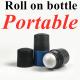 50ml Black Empty HDPE plastic roller ball Plastic Roll on Deodorant Antiperspira
