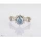 Blue CVD 1.01ct Lab Grown Diamond Wedding Ring 18K White Gold Set IGI Certified