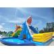 Environmental Backyard Inflatable Water Parks Shark Water Slide With 2 Years Warranty