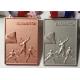 Square Shape Custom Metal Medal 70*50*4mm For Team Badminton Games
