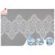 17CM Width White Guipure Embroidered Lace Trim With Azo Free Dyeing Poly Milky