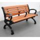 Recycled Plastic Wood Outdoor Bench With Backrest Sandblasted Powder Coated Finsh