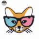 Fashion Cute Cat Towel Embroidery Patch, Yellow Cat Towel Embroidery Patch#L30016