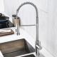 Spring Coil Touchless Kitchen Faucet With Pull Down Sprayer