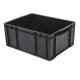 Industrial Black ESD Safe Containers , Plastic Anti Static Storage Boxes