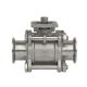 3PC Clamp Ball Valve ISO 5211 CF8 Customized Support and ISO 9001 Standard Certified