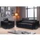 CARA 3+1 Sofa Bed Recliner Sofa Air Leather Luxury Black Convertible Folding Chair Sleeper  Seat Sofa Bed