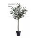 Small Artificial Olive Tree Bonsai 65CM Plastic Potted Fake Olive Tree