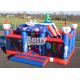 Outdoor Toys Giant Robot Theme Inflatable Playground With Obstacle And Slide