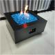 High Temperature Black Color Square Steel Gas Patio Heater Fire Table
