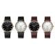 Textured Leather Genuine Diamond Quartz Watch 40mm Dia PE21 Male Sports