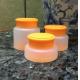 30g Cream PP Frosted Jar Orange Eco Friendly Plastic Cosmetic Jars