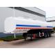 3 axle 40 cbm  stainless steel  fuel oil tanker semi trailer for sale