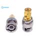 Plated Rf Straight Antenna Adapter Sma Male To Bnc Male Connector