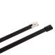 SS304 Black Coated Stainless Steel Cable Tie 7.87 Inch 0.4mm Thickness
