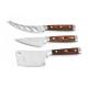 3PCS cheese knife with Paka wood handle in gift box