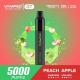 Peach Apple 1800mAh Disposable Vape Pen With Mash Coil 62g Weight