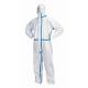 Waterproof Disposable Hooded Coveralls S-3XL Customized Color Full Body